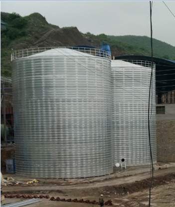 志丹粮食钢板仓的安装全过程不用热焊接